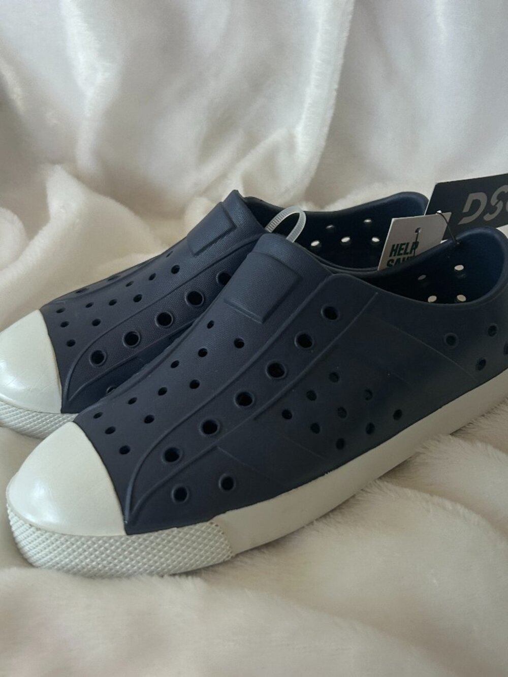 DSG Slip On Water Shoes Youth Size 2 Navy Blue Coastal Beach NEW